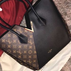 The LV Monogram Canvas Black Leather Kimono Tote Bag photo review