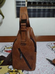 JPP Leather Sling Bag Travel Hiking Crossbody Backpack photo review